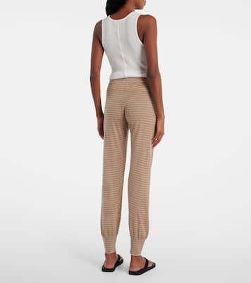 Pantalones Jearl de algodón y cachemir a rayas | The Row