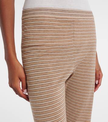 Pantalones Jearl de algodón y cachemir a rayas | The Row