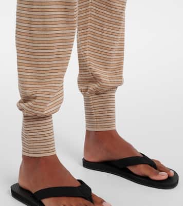 Pantalones Jearl de algodón y cachemir a rayas | The Row