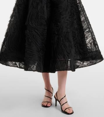 Robe midi Willow brodée en tulle | Rebecca Vallance