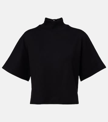 High-neck cotton jersey T-shirt | Alaïa
