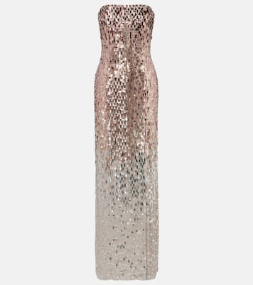 Lucille sequined strapless gown | Jenny Packham