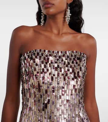 Lucille sequined strapless gown | Jenny Packham