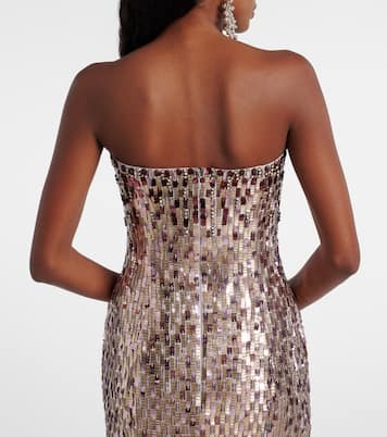 Lucille sequined strapless gown | Jenny Packham