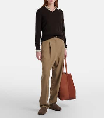 N/S Park Large leather tote bag | The Row