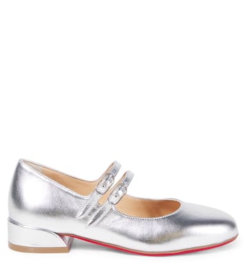 Jane Fille leather Mary Jane flats | Christian Louboutin Kids