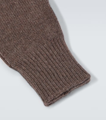 Handschuhe aus Kaschmir und Veloursleder  | Brunello Cucinelli