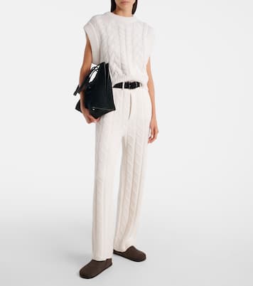 Weite Low-Rise-Hose Ebba aus Kaschmir | Lisa Yang