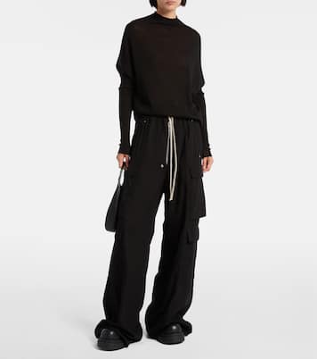 Pantalon cargo Jumbo Belas à taille haute en coton | Rick Owens