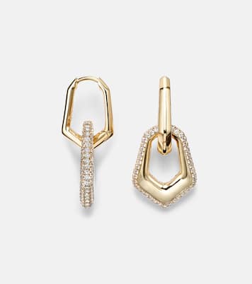 18kt gold earrings with diamonds | Ananya