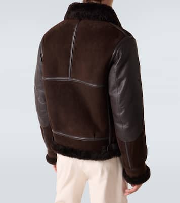 Jacke aus Veloursleder mit Shearling | Ralph Lauren Purple Label