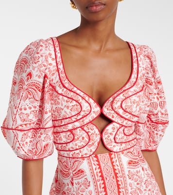 Bedrucktes Minikleid aus einem Leinengemisch | Farm Rio