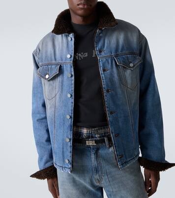 Jeansjacke mit Teddyfleece | ERL