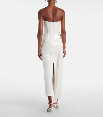 Bridal sequined strapless bustier gown | Alex Perry