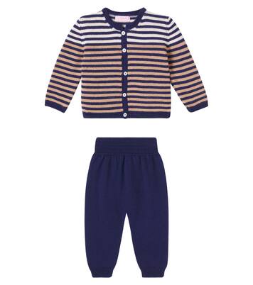 Baby Pinto striped cardigan and pants set | La Coqueta