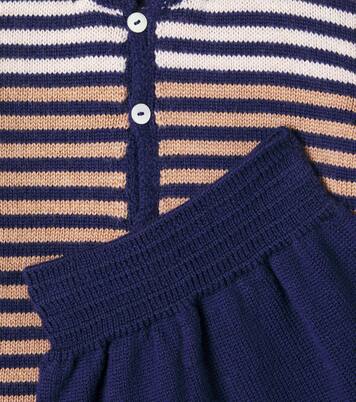 Baby Pinto striped cardigan and pants set | La Coqueta