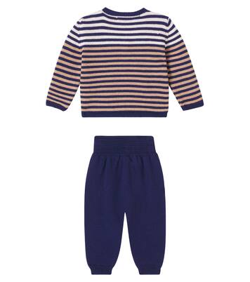 Baby Pinto striped cardigan and pants set | La Coqueta
