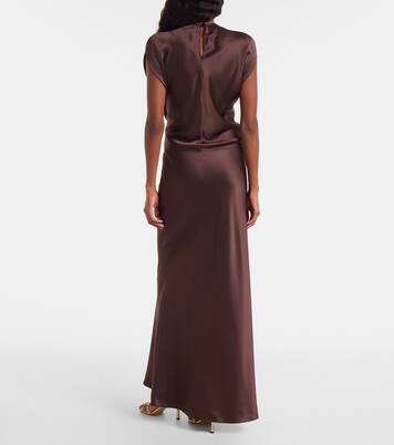 Draped silk satin top | The Sei