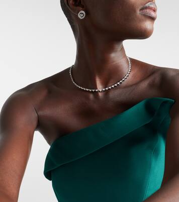 Choker Heart en or blanc 18 ct (750/1000), émail et diamants | Kamyen