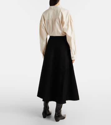 Suede midi skirt | Róhe