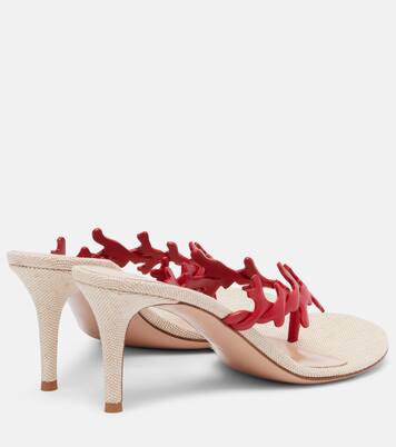 Canvas and leather thong sandals | Gianvito Rossi