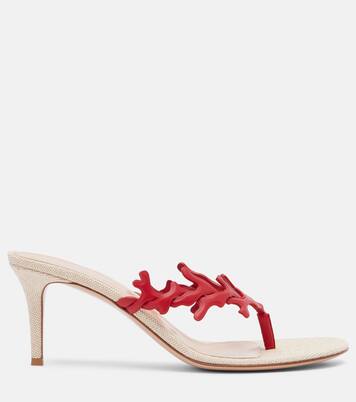 Canvas and leather thong sandals | Gianvito Rossi