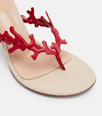 Canvas and leather thong sandals | Gianvito Rossi