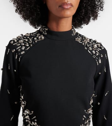 Robe Carla en crêpe à ornements | Simkhai