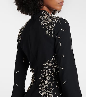 Robe Carla en crêpe à ornements | Simkhai