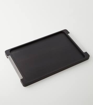 Bernadotte wooden and stainless steel tray by Sigvard Bernadotte | Georg Jensen