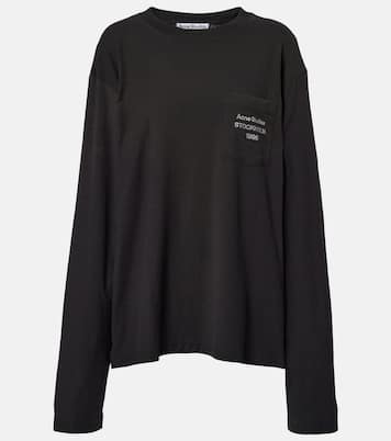 Top in jersey di cotone e canapa con logo | Acne Studios