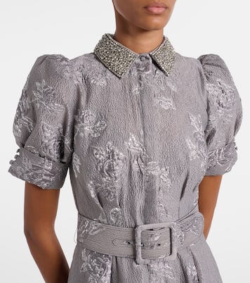 Vestido de fiesta Ruth de brocado con cinturón | Rebecca Vallance