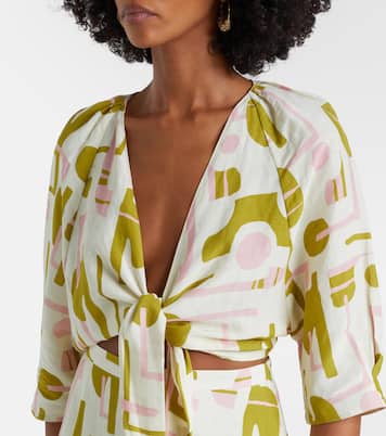 Bedrucktes Cropped-Top Balearic | Adriana Degreas