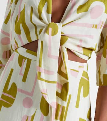 Bedrucktes Cropped-Top Balearic | Adriana Degreas