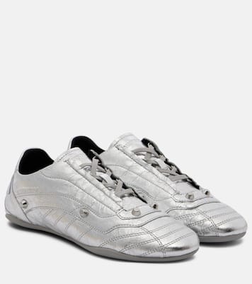 City metallic leather sneakers | Balenciaga