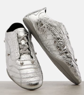 City metallic leather sneakers | Balenciaga