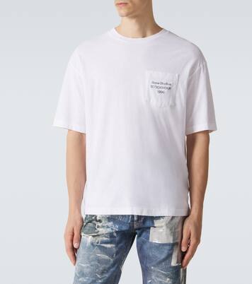 Logo cotton and hemp jersey T-shirt | Acne Studios