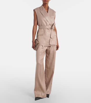 Slingback-Pumps Monili 55 mit Veloursleder | Brunello Cucinelli