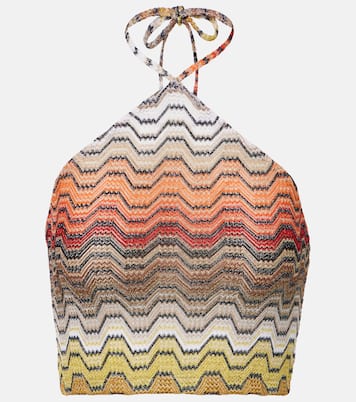 Wave挂脖金属丝面料上衣 | Missoni