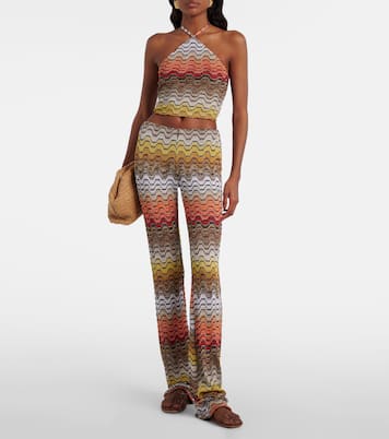 Wave挂脖金属丝面料上衣 | Missoni