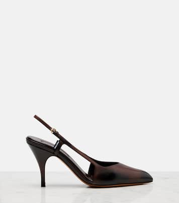 Leather slingback pumps | Miu Miu