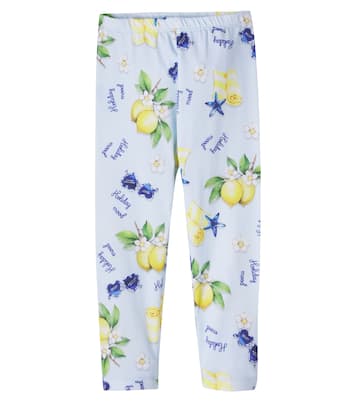 프린트 코튼 블렌드 저지 레깅스 | Monnalisa