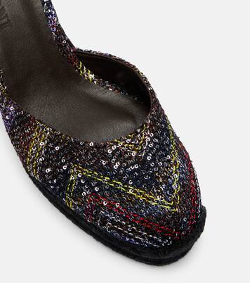 Eva 80 sequined espadrille wedges | Missoni