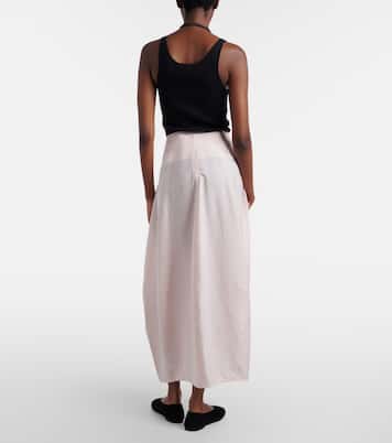 真丝混纺加长半身裙 | Toteme