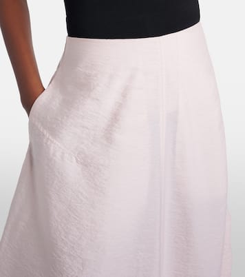 真丝混纺加长半身裙 | Toteme