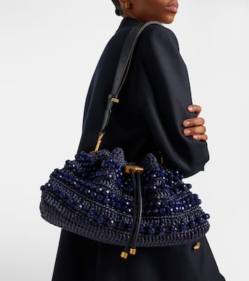 Sac Cinch Small en raphia | Jimmy Choo