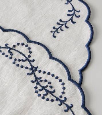 Set di 2 tovagliette in lino con ricamo | Cabana