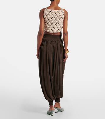 Shirred jersey balloon pants | Balmain