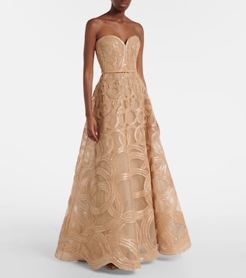 Verzierte Robe aus Tüll | Elie Saab