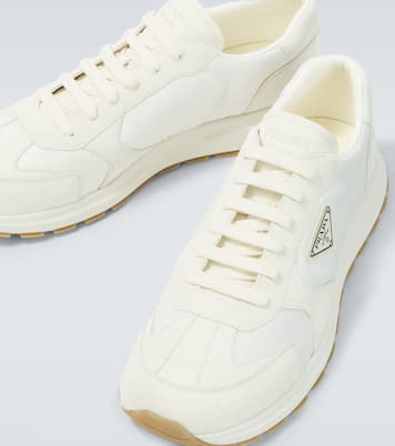 Prax Re-Nylon suede-trimmed sneakers | Prada